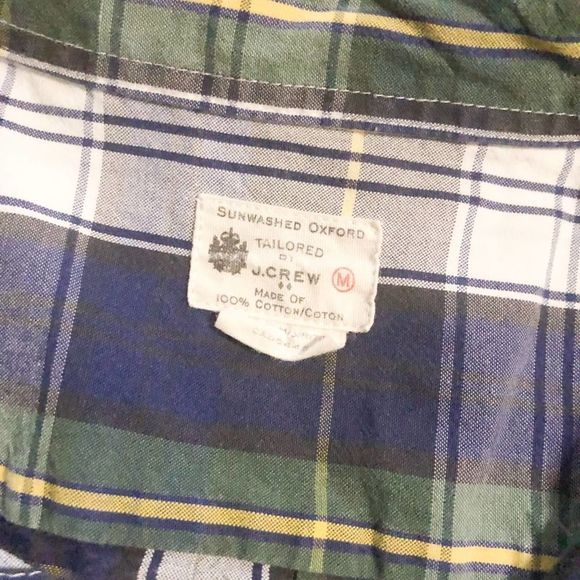 J Crew Plaid Button Down Sz Medium - Picture 4 of 4